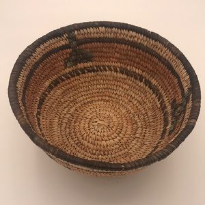 Vintage African‎ Coiled Grass Basket